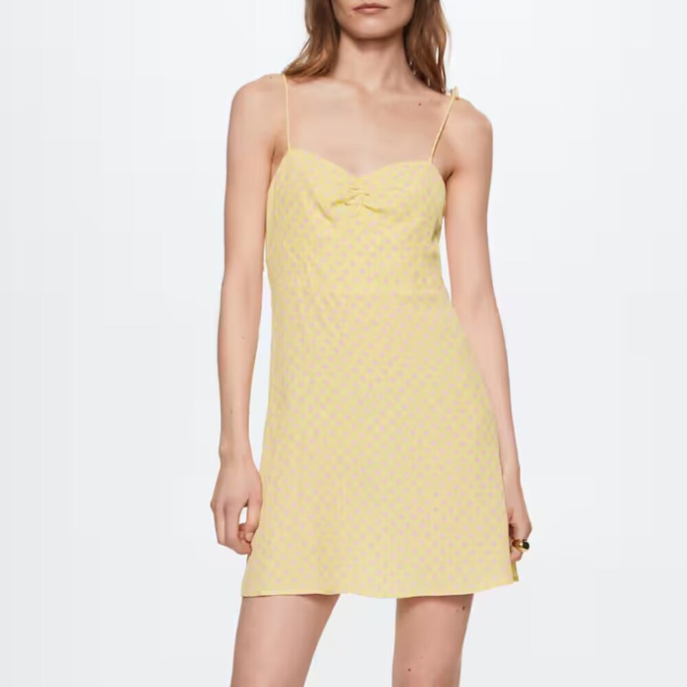 Mango printed strap dress